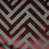 Cut Velvet Upholstery Fabric Marquee Geometric Pattern