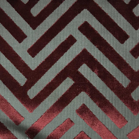 Cut Velvet Upholstery Fabric Marquee Geometric Pattern