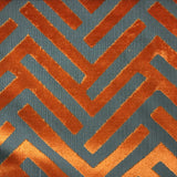 Cut Velvet Upholstery Fabric Marquee Geometric Pattern