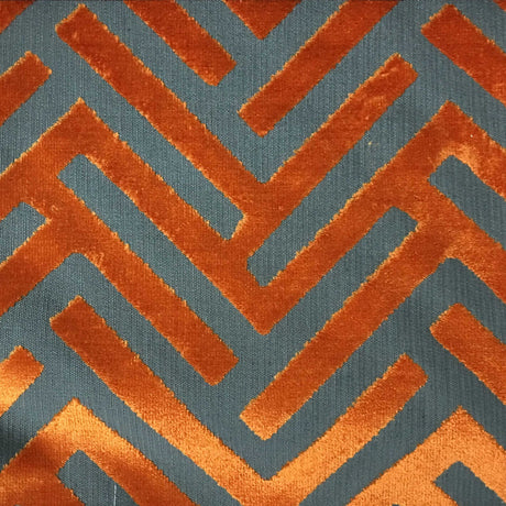 Cut Velvet Upholstery Fabric Marquee Geometric Pattern