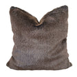 Soft Luxury Faux Mink Pillow Faux Fur Fabric - Brown, MINKO-10, 20" X 20" (1 Pillow)