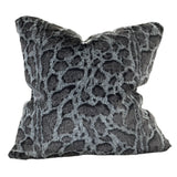 Soft Luxury Faux Mink Pillow Faux Mink Fabric - Black Leopard, 20" X 20" (1 Pillow)
