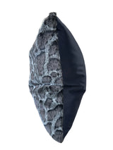 Soft Luxury Faux Mink Pillow Faux Mink Fabric - Black Leopard, 20" X 20" (1 Pillow)