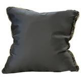 Soft Luxury Faux Mink Pillow - Faux Mink Fabric, Black Stripe, 20" X 20" (1 Pillow)