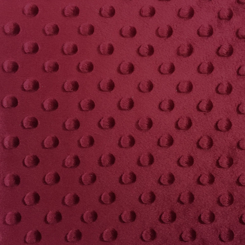 Biking Red Minky Dimple Dot Fabric,