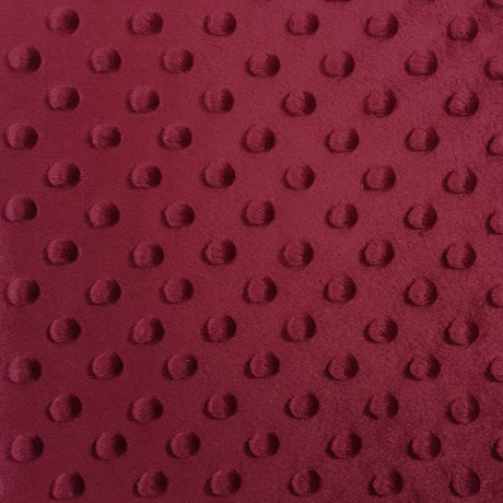 Biking Red Minky Dimple Dot Fabric,