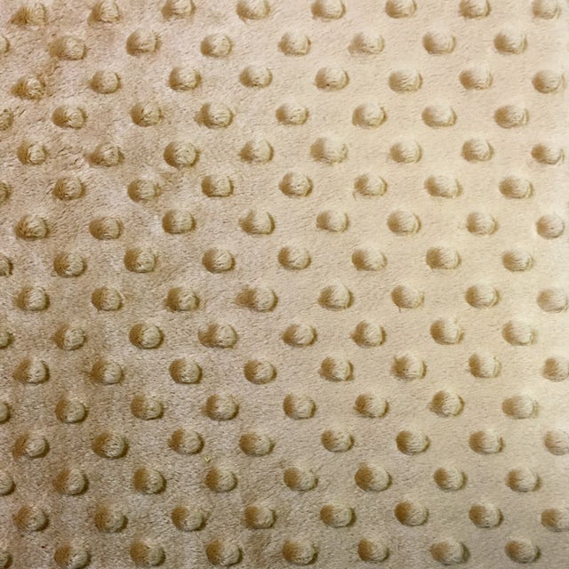 Camel Minky Dimple Dot Fabric,