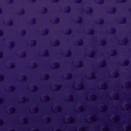 Dark Purple Minky Dimple Dot Fabric