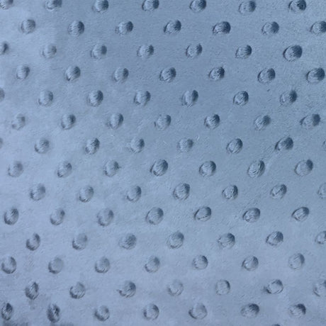 Denim Blue Minky Dimple Dot Fabric,
