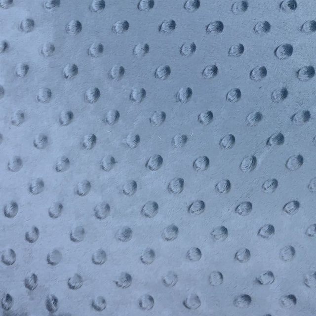 Denim Blue Minky Dimple Dot Fabric,