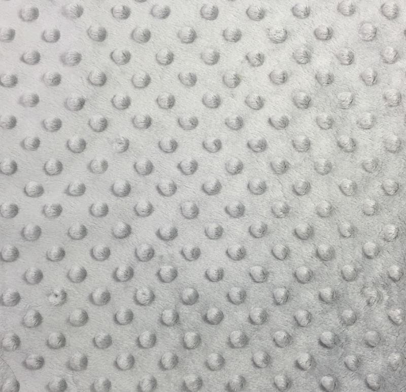 Silver Minky Dimple Dot Fabric,