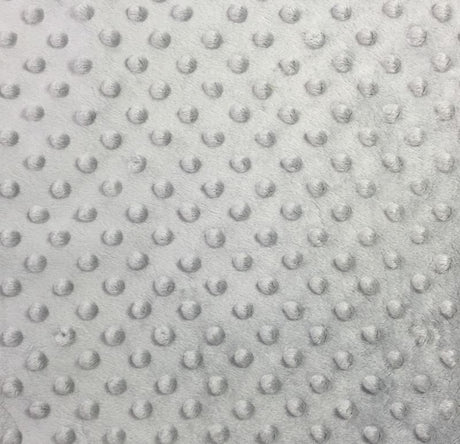 Silver Minky Dimple Dot Fabric,
