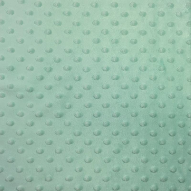 Icy Mint Minky Dimple Dot Fabric,