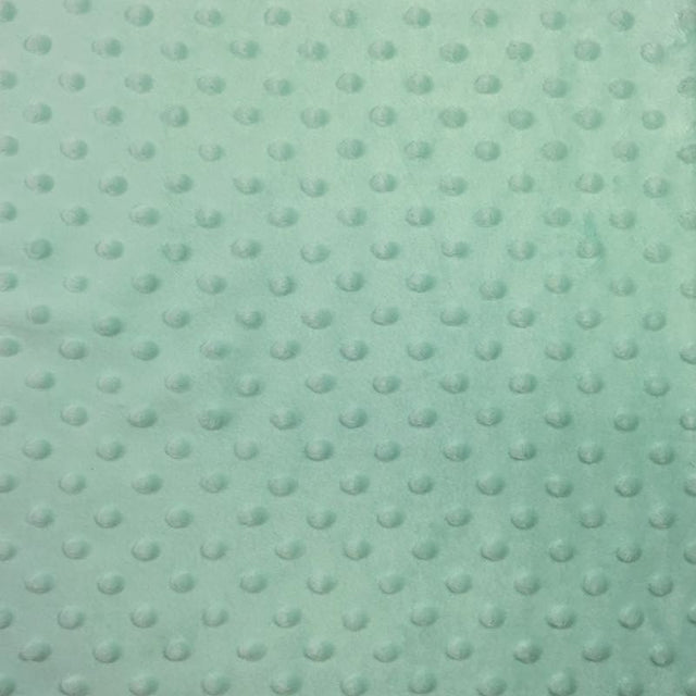 Icy Mint Minky Dimple Dot Fabric,