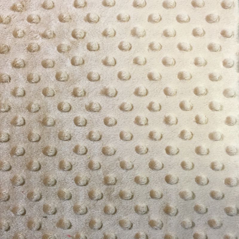 Khaki Minky Dimple Dot Fabric,