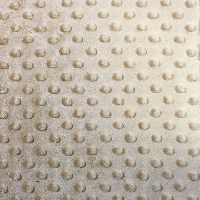 Khaki Minky Dimple Dot Fabric,