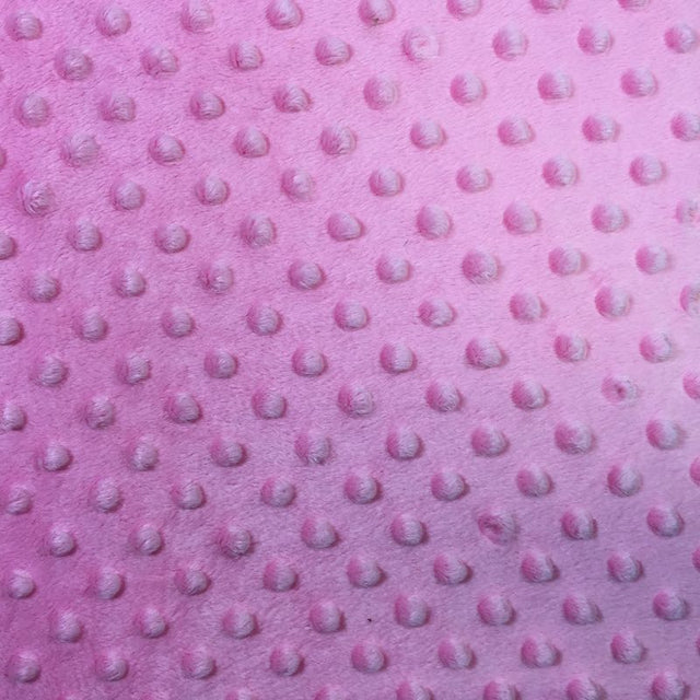 Pink Minky Dimple Dot Fabric