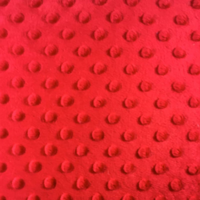 Tomato Minky Dimple Dot Fabric