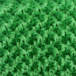 Green Minky Rosebud Fabric,
