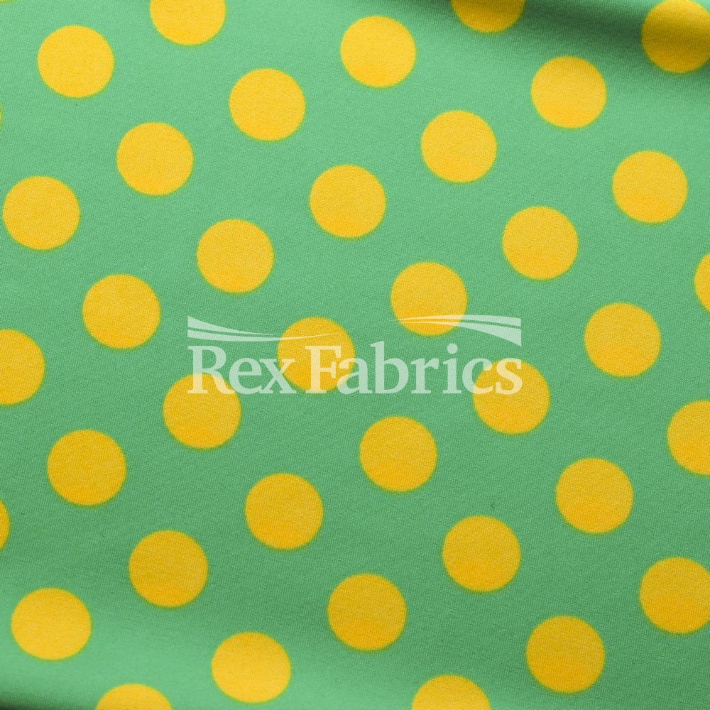 E-Z Dots Matte Nylon Spandex Fabric - Multicolor Polka Dots, 58/60" Width (1 Yard)