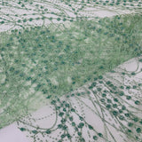 Galaxy Glitter Design Mesh Lace Polyester Fabric - Glitter Galaxy Pattern, 52-54" Width (1 Yard)