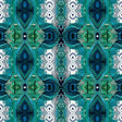 Cotton Print Fabric Miraval Teal Affinity Peacock Mirror 44/45