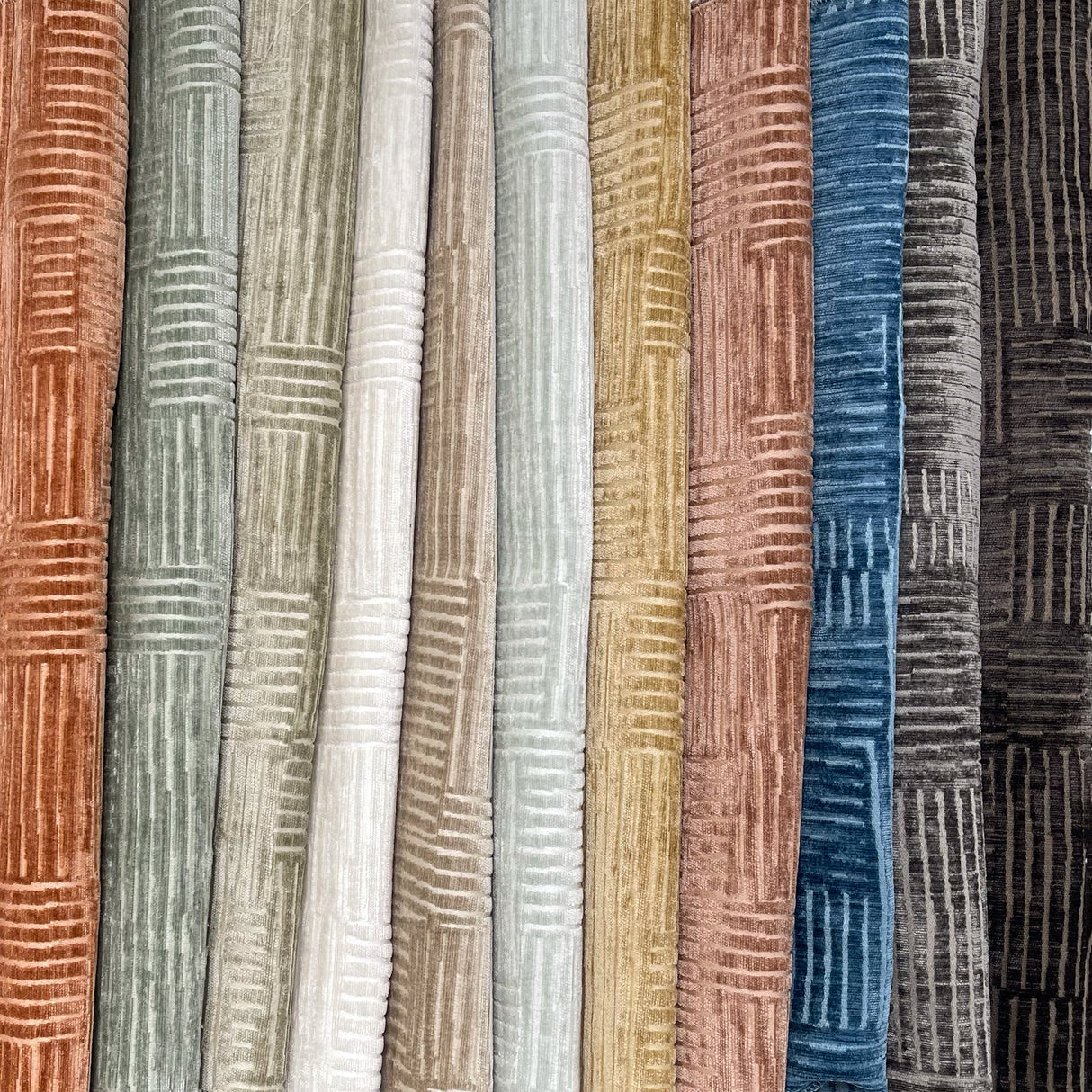Chenille Upholstery Fabric Miro Geometric By The Yard