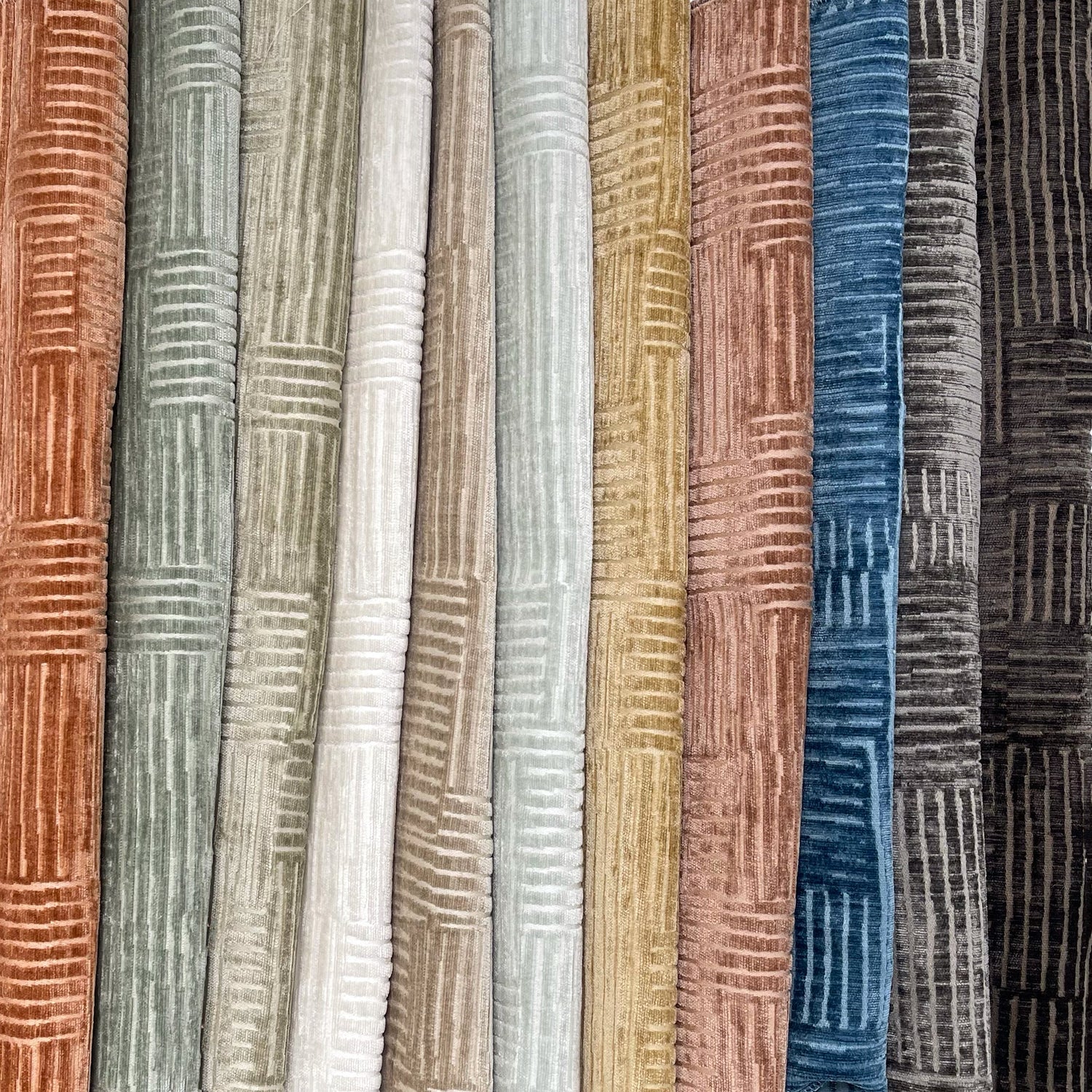Chenille Upholstery Fabric Miro Geometric By The Yard