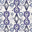 Cotton Print Mirrors White/Blue Fabric by the Yard