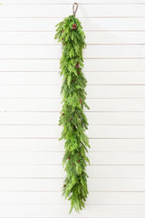 72" x 12" Natural Touch Mix Evergreen Garland
