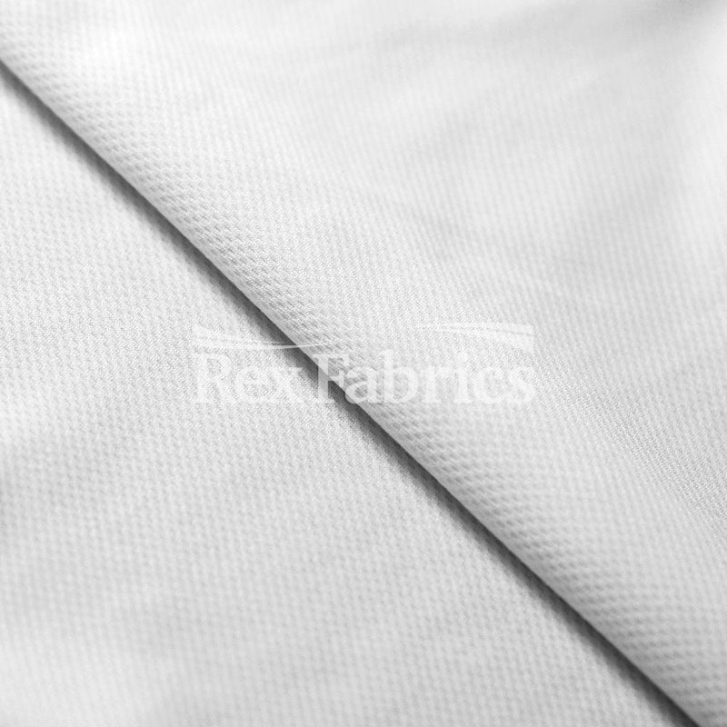 Mock Mesh PFP Polyester Mesh Fabric - White, 57-58" Width, 145 GSM (1 Yard)