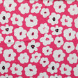 Swim Knit Poly Spandex Mod Floral Carmine Rose