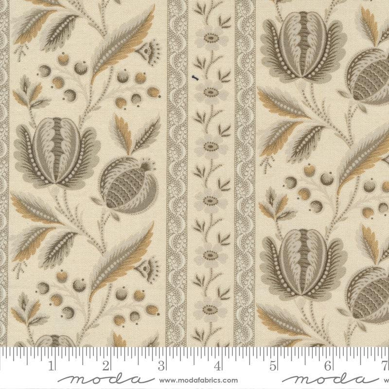 Quilting Cotton Chateau De Chantilly Picardy Florals Stripe Moda Fabrics