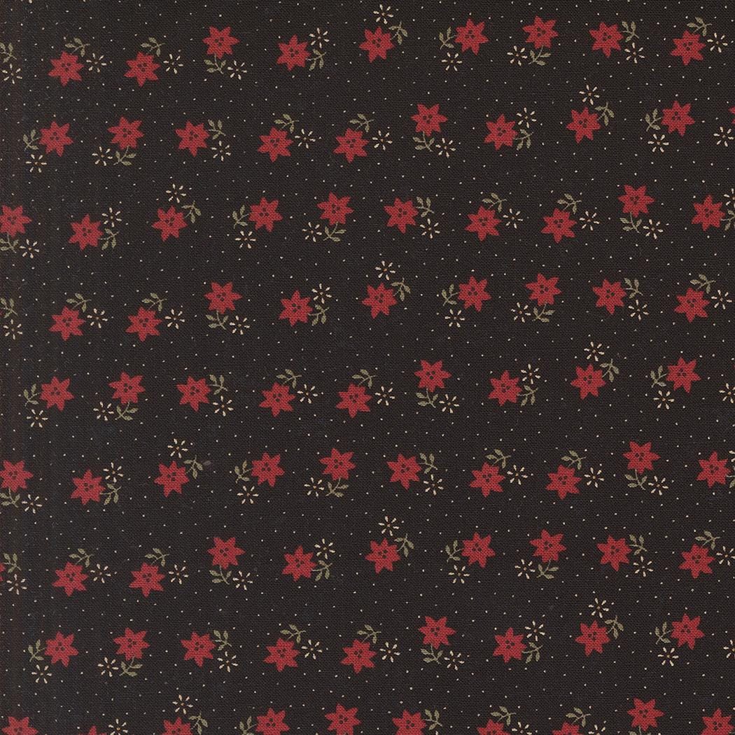 Quilting Cotton A Vintage Christmas Black Moda