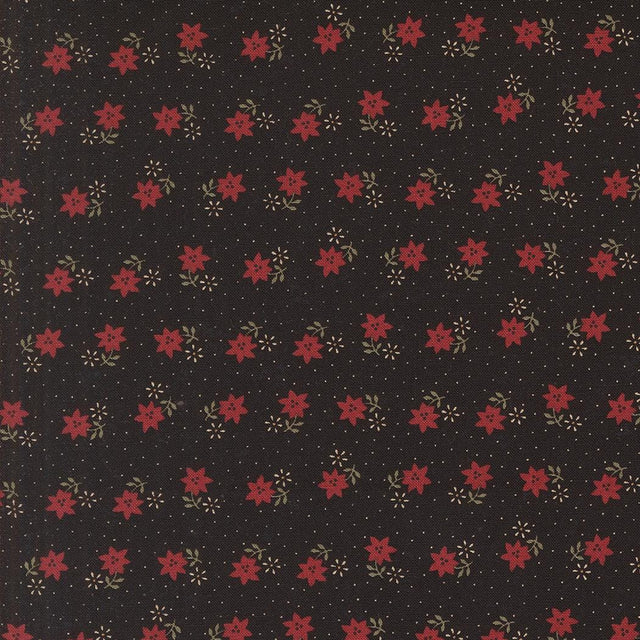 Quilting Cotton A Vintage Christmas Black Moda