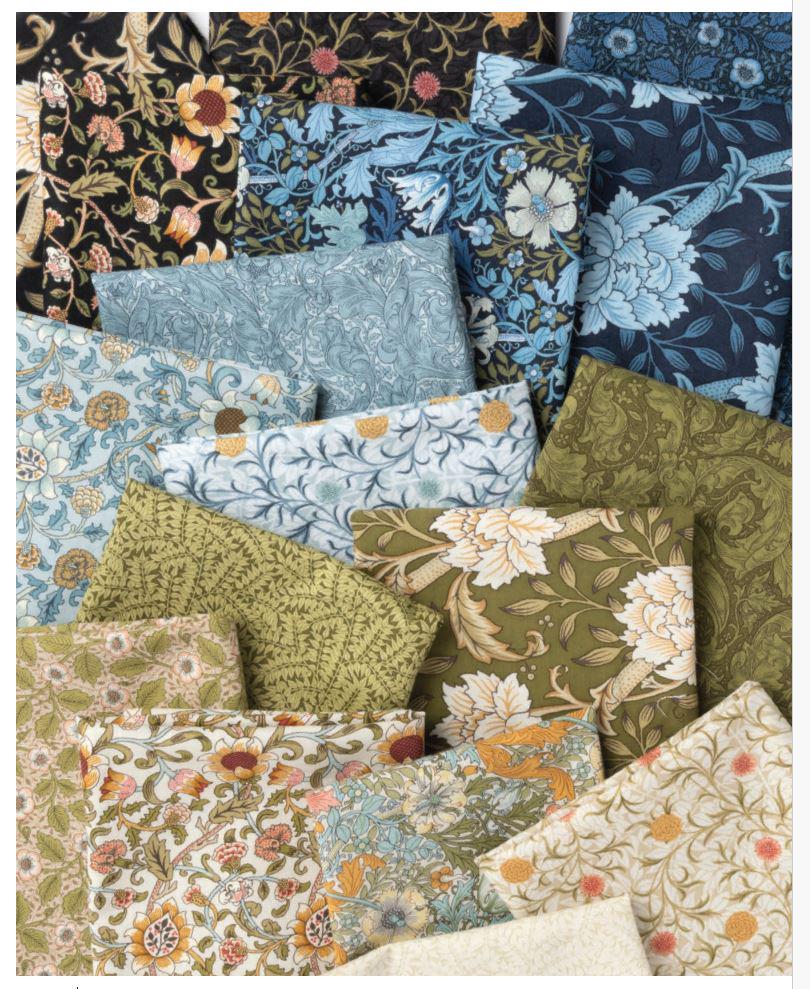 Quilting Cotton Morris Manor Ebony Floral Moda