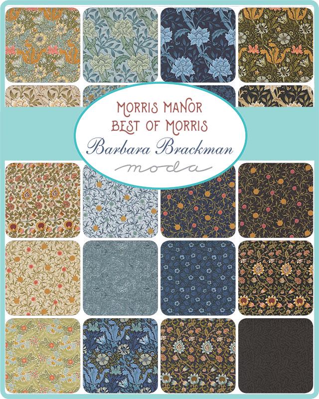 Quilting Cotton Morris Manor Porcelain Floral Moda