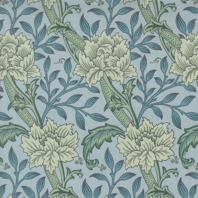 Quilting Cotton Morris Manor Sky Floral Moda