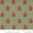 Quilting Cotton Poinsettia Plaza Sage Christmas Moda