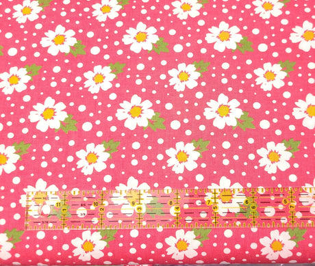 Quilting Cotton Zinnia Daisies in the Rain Flamingo Moda