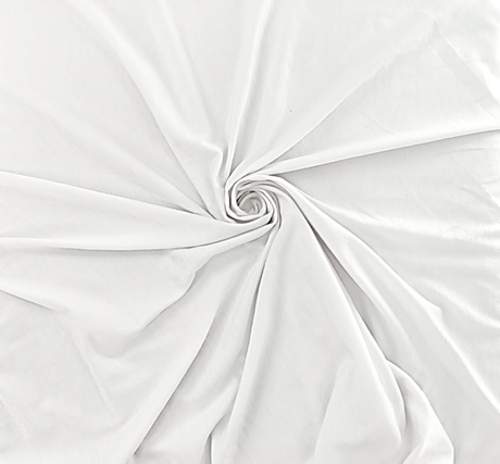 Modal Jersey Rayon Modal Spandex White Apparel Fabric - White Jersey Fabric, 58/60" Width (1 Yard)