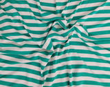 Modal Spandex Jersey Green White Stripe
