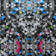 Stretch Woven Boardshort Fabric Modern Triangle Flow UPF 50+