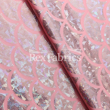 Monster Mermaid Nylon Spandex Fabric - Fish-Scale Hologram, 58-60" Width (1 Yard)