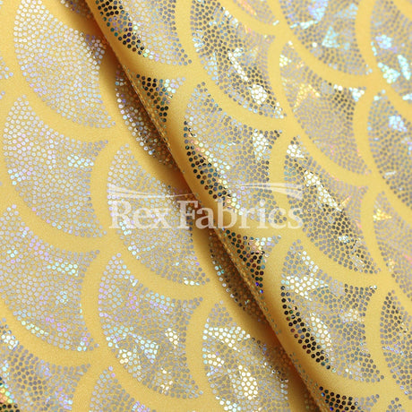 Monster Mermaid Nylon Spandex Fabric - Fish-Scale Hologram, 58-60" Width (1 Yard)