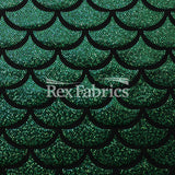 Monster Mermaid Nylon Spandex Fabric - Fish-Scale Hologram, 58-60" Width (1 Yard)