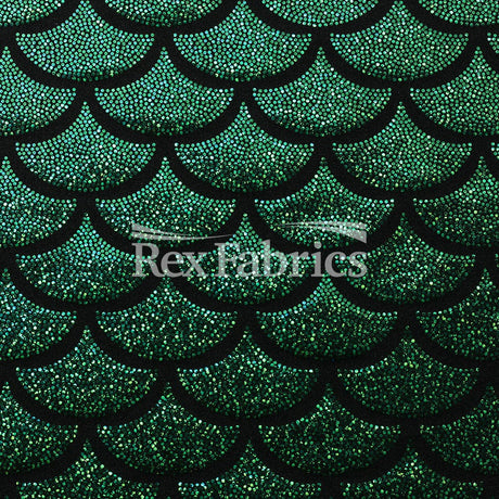 Monster Mermaid Nylon Spandex Fabric - Fish-Scale Hologram, 58-60" Width (1 Yard)