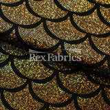 Monster Mermaid Nylon Spandex Fabric - Fish-Scale Hologram, 58-60" Width (1 Yard)