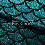 Monster Mermaid Nylon Spandex Fabric - Fish-Scale Hologram, 58-60" Width (1 Yard)