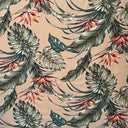 Cotton Upholstery Fabric Monstera Banana Leaves Birds of Paradise